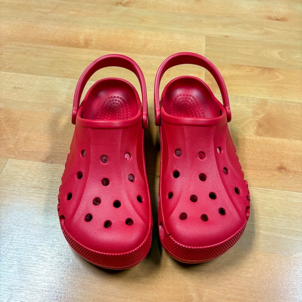 Crocs Red Unisex Baya Clog Casual Comfy Sandal Mens Size 12 - Picture 6 of 8